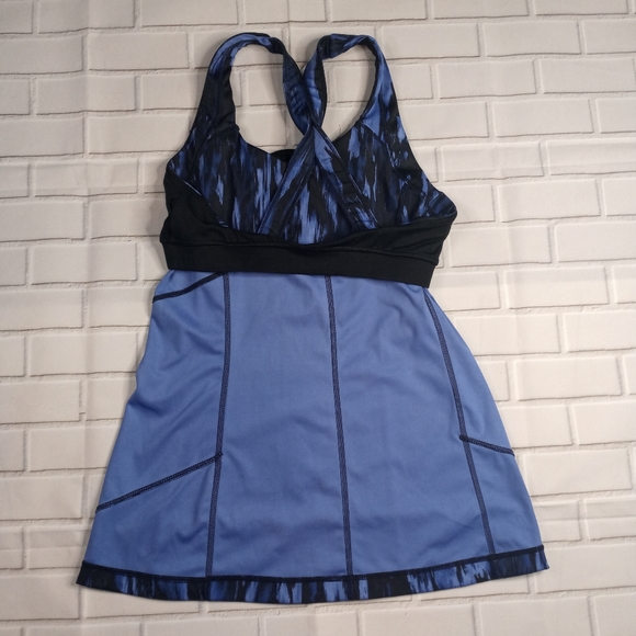 LULULEMON KANTO CATCH ME TANK TOP PAINTED ANIMAL BLUE SIZE 6. - Picture 8 of 13